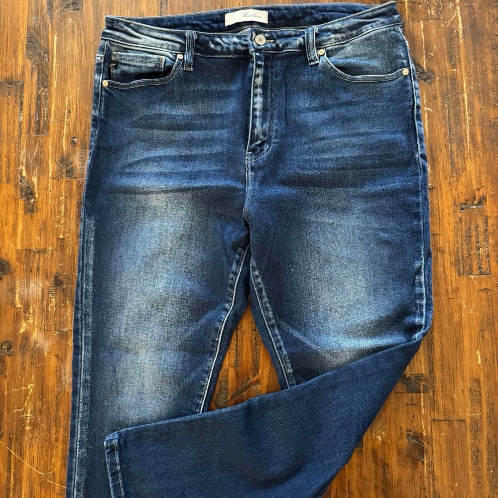 KanCan Women's Skinny Jeans in Dark Blue Wash